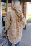 Washed Button Down Dropped Shoulder Jacket - Trendsi - Flyclothing LLC