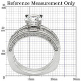 Alamode Rhodium Brass Ring with AAA Grade CZ in Clear - Alamode - Flyclothing LLC