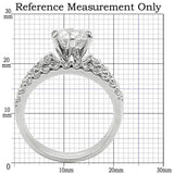 Alamode Rhodium Brass Ring with AAA Grade CZ in Clear - Alamode - Flyclothing LLC