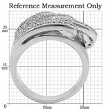 Alamode Rhodium Brass Ring with AAA Grade CZ in Clear - Alamode - Flyclothing LLC