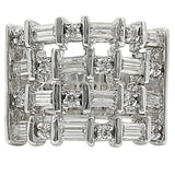 Alamode Rhodium Brass Ring with AAA Grade CZ in Clear - Alamode - Flyclothing LLC