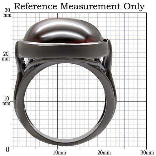 Alamode Ruthenium Brass Ring with AAA Grade CZ in Garnet - Alamode - Flyclothing LLC