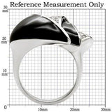 Alamode Rhodium Brass Ring with AAA Grade CZ in Clear - Alamode - Flyclothing LLC