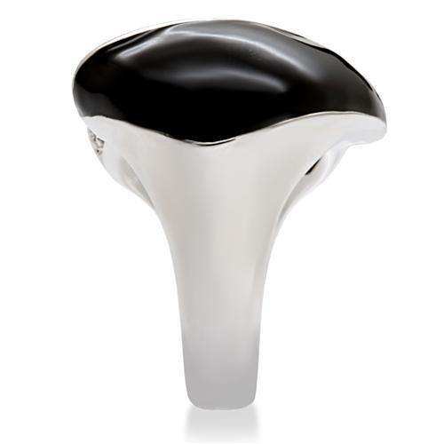 Alamode Rhodium Brass Ring with AAA Grade CZ in Clear - Alamode - Flyclothing LLC