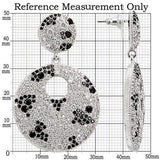 Alamode Imitation Rhodium Brass Earrings with AAA Grade CZ in Black Diamond - Alamode - Flyclothing LLC