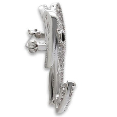 Alamode Imitation Rhodium Brass Brooches with AAA Grade CZ in Black Diamond - Flyclothing LLC