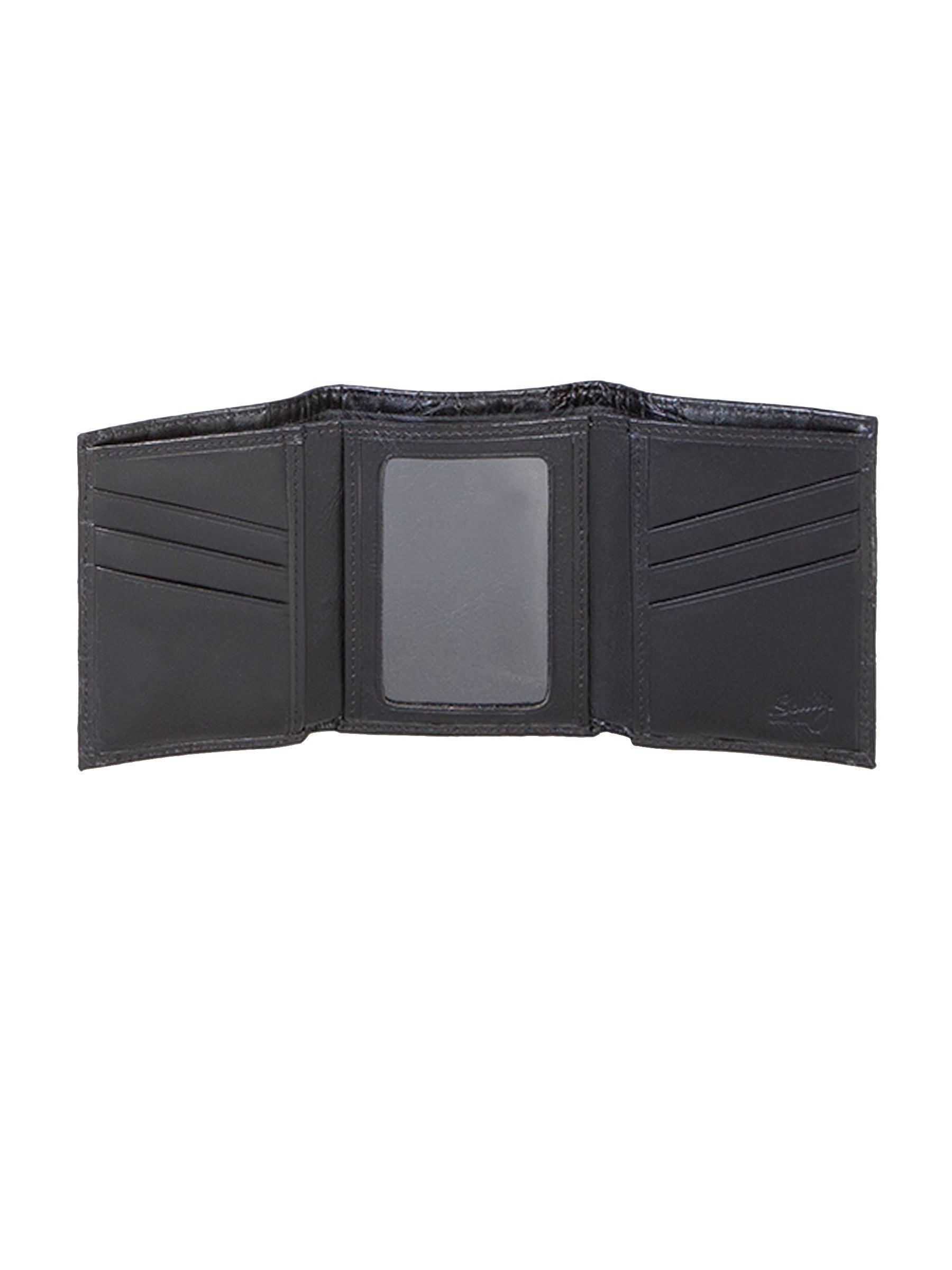Scully BLACK MEN'S THREEFOLD W/ID - Scully Leather