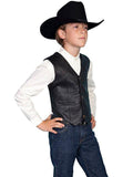 Scully BLACK LAMB KIDS VEST - Scully Leather