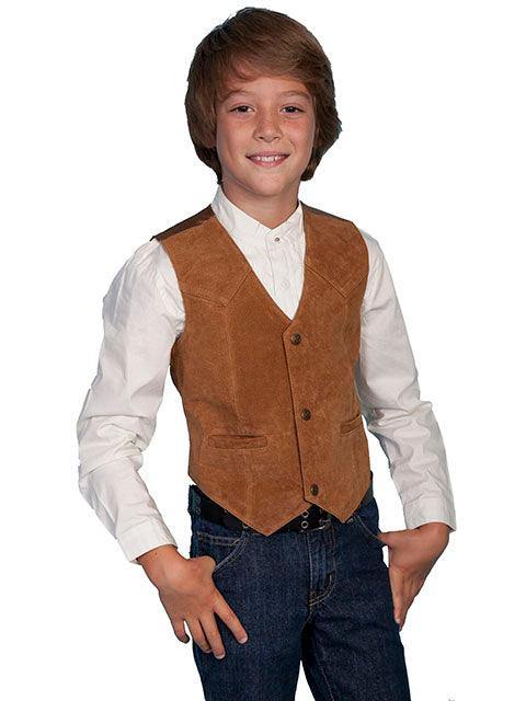 Scully BOURBON BOAR SUEDE KIDS VEST - Scully Leather