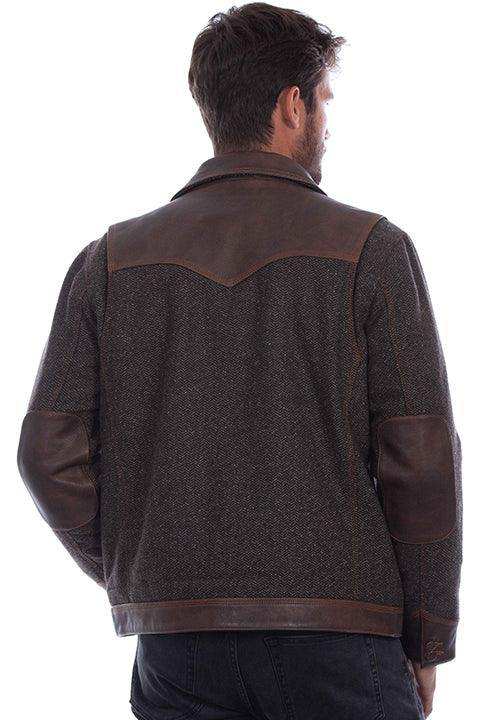 Scully Leather 100% Leather Vintage Brown Men's Button Up Jacket - Scully Leather - Flyclothing LLC