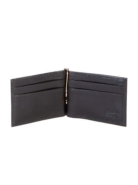 Scully BLACK MEN'S CREDIT CARD W/BILL CLIP - Scully Leather