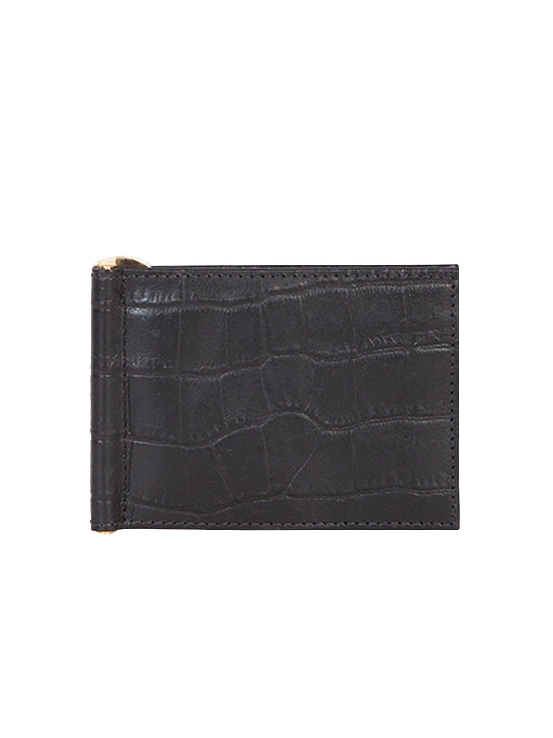Scully BLACK MEN'S CREDIT CARD W/BILL CLIP - Scully Leather