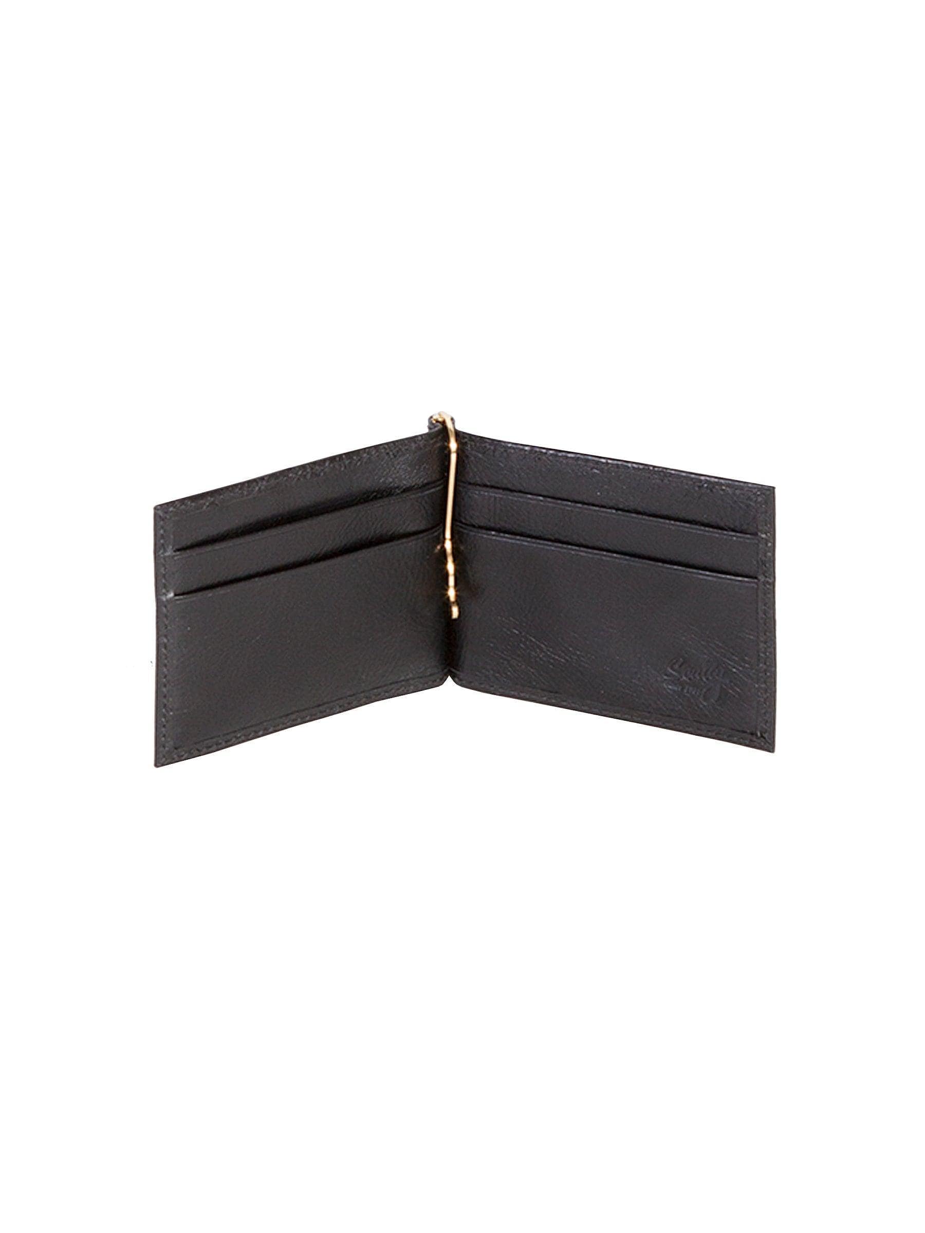 Scully BLACK MEN'S CREDIT CARD W/BILL CLIP - Scully Leather