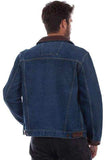 Scully Leather 50% Leather Denim Men's Jean Jacket - Scully Leather - Flyclothing LLC