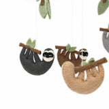 Hand Crafted Felt Sloth Mobile - Global Groove Direct