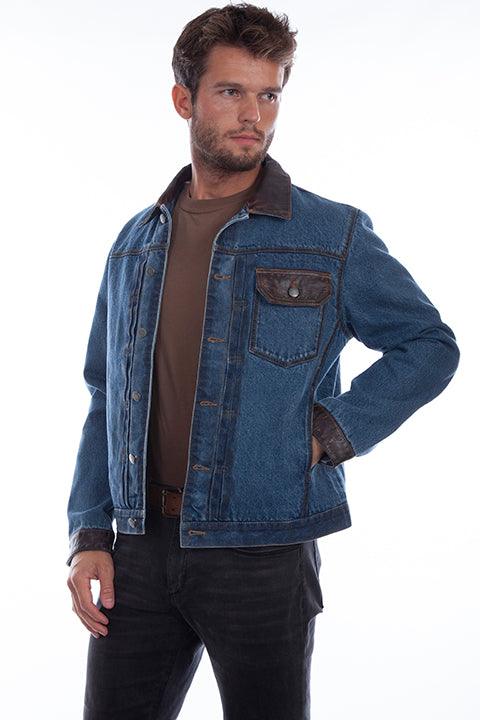 Scully Leather  Denim Men's Jacket - Flyclothing LLC