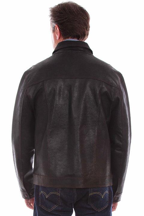Scully Leather 100% Leather Vintage Black Mens Jacket - Flyclothing LLC