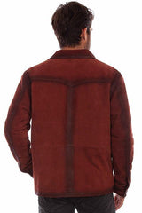 Scully Leather 100% Leather Wine Men's Jacket - Flyclothing LLC