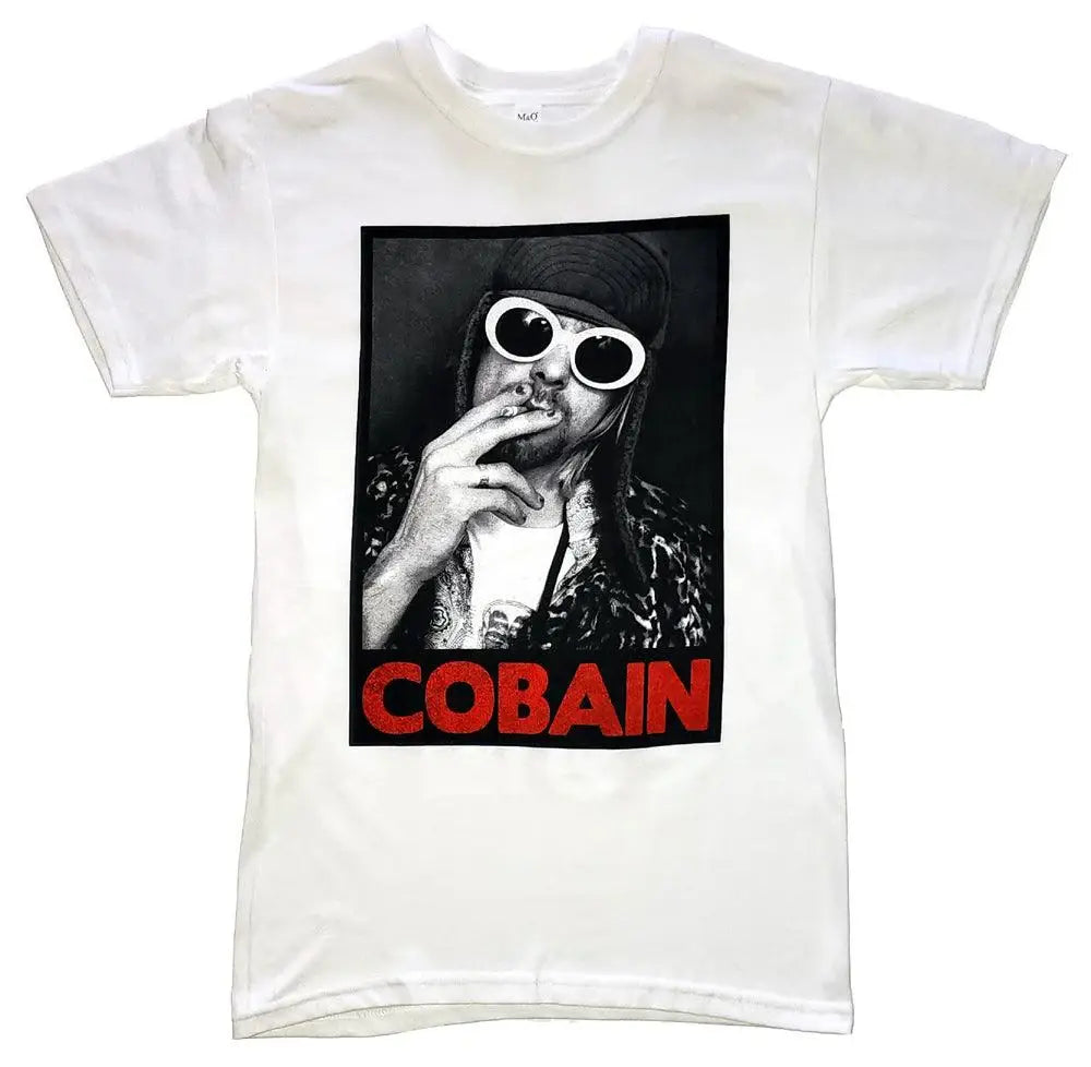 Curt Cobain Smoking Mens T-Shirt - Nirvana - Flyclothing LLC