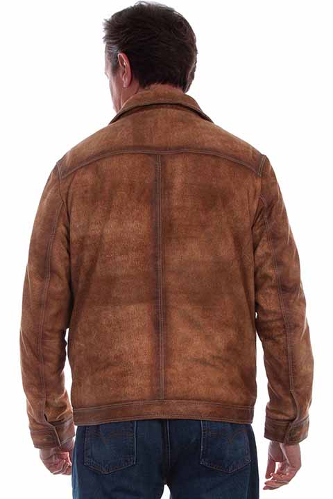 Scully Leather Leatherwear Mens Teak Button Up Jacket