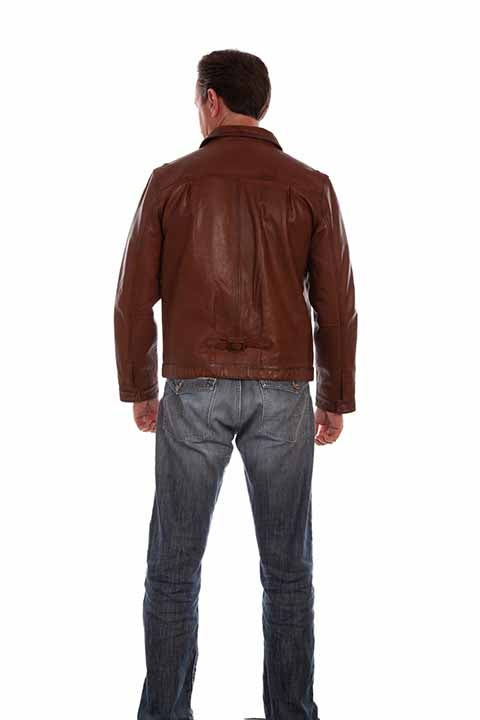 Scully Leather Leatherwear Mens Brown Men's Button Up
