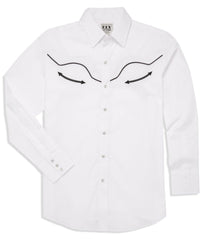 Men's Ely Cattleman Long Sleeve Retro Solid With Piping - Ely Cattleman