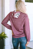 Leopard Long Sleeve Drawstring Hoodie - Trendsi - Flyclothing LLC