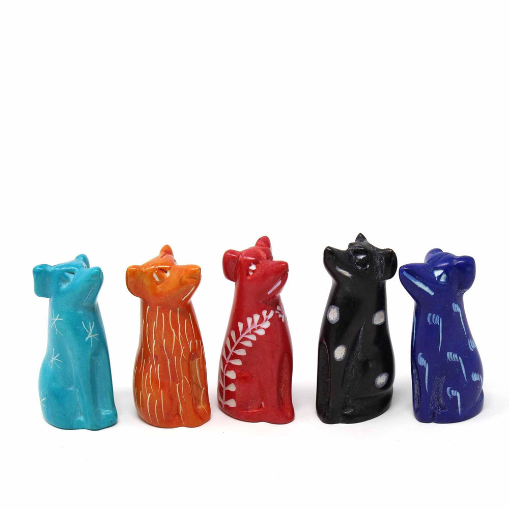 Soapstone Tiny Dogs - Assorted Pack of 5 Colors - SMOLArt