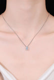 1 Carat Moissanite 925 Sterling Silver Necklace - Trendsi