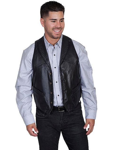 Scully BLACK LAMB TRAILRIDER VEST - Scully Leather