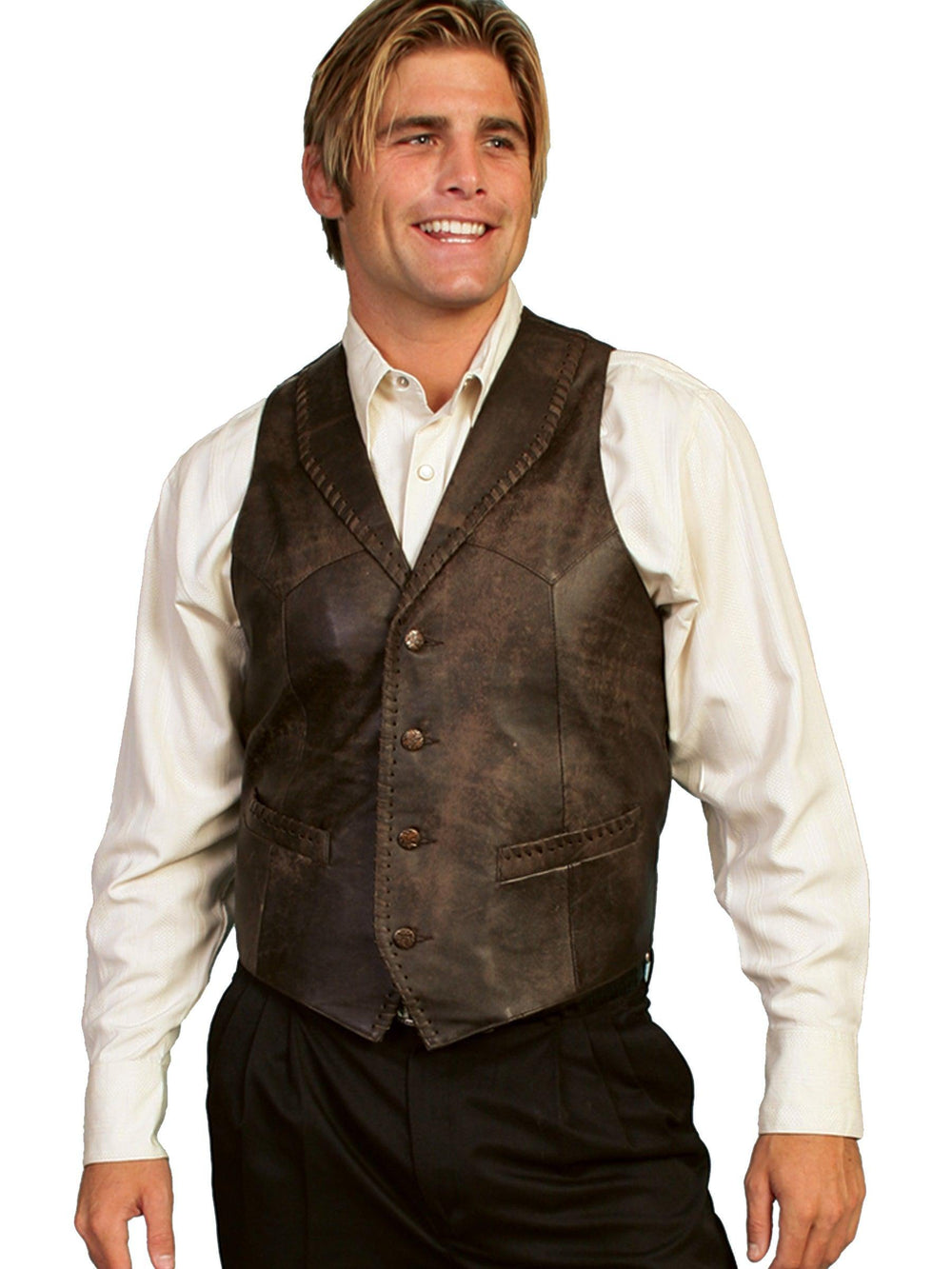 Scully BROWN BUFF TRAILRIDER VEST - Scully Leather