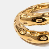 Titanium Steel Gold-Plated Bypass Ring - Trendsi - Flyclothing LLC