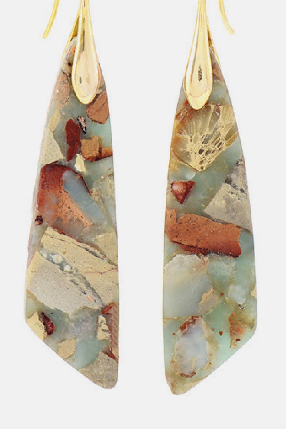 Handmade Natural Stone Dangle Earrings - Trendsi