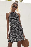 Printed Grecian Neck Mini Dress - Trendsi - Flyclothing LLC
