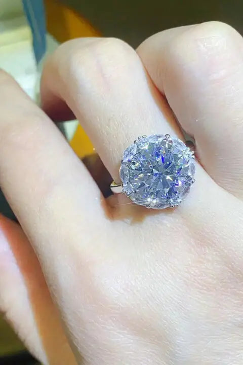5 Carat Moissanite 925 Sterling Silver Ring - Trendsi - Flyclothing LLC
