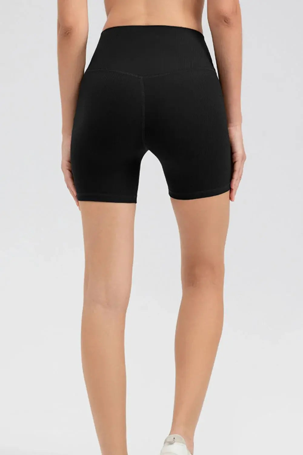 Wide Waistband Slim Fit Sports Shorts - Trendsi - Flyclothing LLC