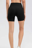 Wide Waistband Slim Fit Sports Shorts - Trendsi - Flyclothing LLC