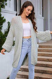Open Front Longline Cardigan - Trendsi - Flyclothing LLC