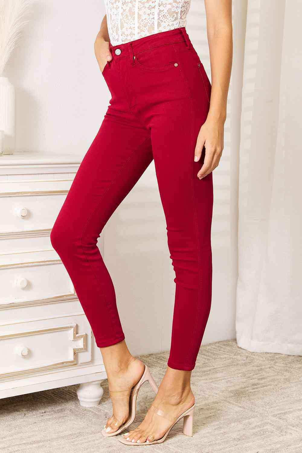 Judy Blue Full Size High Waist Tummy Control Skinny Jeans - Trendsi - Flyclothing LLC