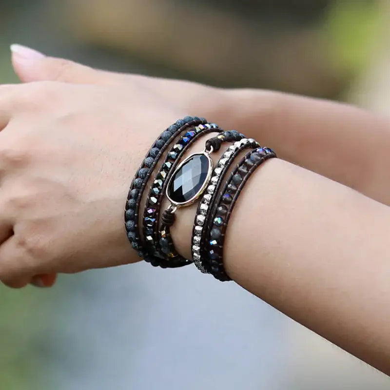 Agate Beaded Bracelet - Trendsi - Flyclothing LLC