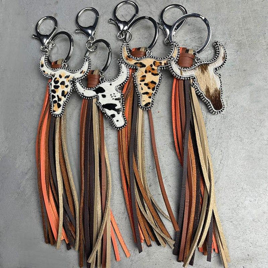 Bull Shape Fringe Key Chain - Trendsi