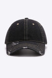 Distressed Adjustable Baseball Cap - Trendsi - Flyclothing LLC