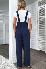 Light Up Your Life Buttoned Straight Leg Overalls - Flyclothing LLC