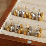 18K Gold-Plated C-Hoop Earrings - Trendsi - Flyclothing LLC