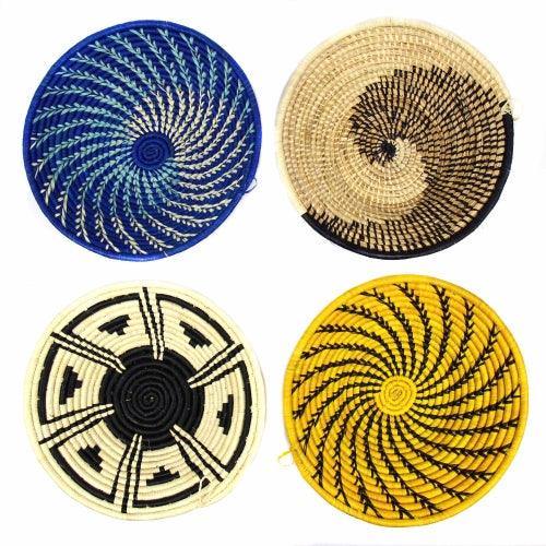 Woven Sisal Fruit Basket, Blues - Flyclothing LLC