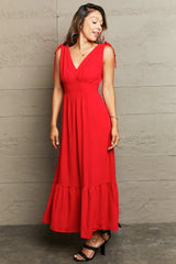 Drawstring V-Neck Sleeveless Dress - Trendsi - Flyclothing LLC