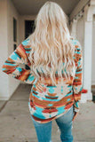 Printed Button Up Long Sleeve Shirt - Trendsi - Flyclothing LLC