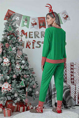 Full Size MERRY CHRISTMAS Graphic Top and Pants Lounge Set - Trendsi - Flyclothing LLC