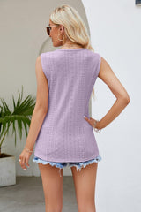 Spliced Lace V-Neck Tank - Flyclothing LLC