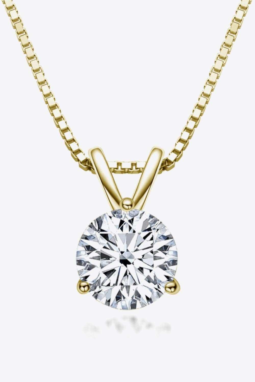 Show Off 1 Carat Moissanite Pendant Necklace - Trendsi - Flyclothing LLC